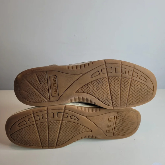 Sperry Angelfish Varsity Boat Shoe Metallic Linen Size Women's 11 - Picture 8 of 11